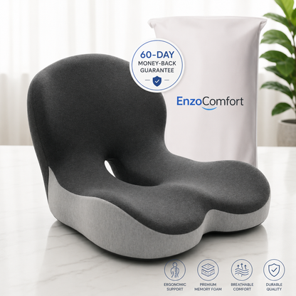 EnzoComfort© Ergonomic Seat Support Cushion