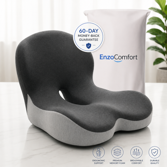 EnzoComfort© Ergonomic Seat Support Cushion