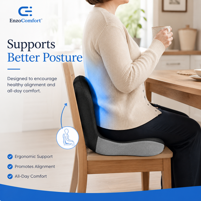 EnzoComfort© Ergonomic Seat Support Cushion